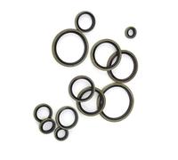 HaloVerde Anillo de sellado de caucho metálico, 240 piezas, juego de juntas de tapón de drenaje, tamaños surtidos para sellos de tapón de drenaje automotriz y sistemas de presión