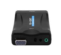 HaloVerde Convertidor de Audio y vídeo VGA a SCART para televisores y proyectores Antiguos, un metodo Plug Play VGA SCART con Control Remoto para Modos de visualización NTSC/PAL