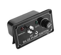 HaloVerde Interruptor de bomba de achique marina con indicador LED Panel de interruptor de palanca de 12 V Manual/apagado/automático para barcos