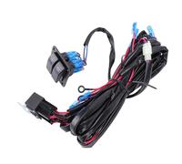 HaloVerde Kit de arnés de cableado de barra de luz LED 16 AWG 20 A relé de alimentación con panel de interruptor basculante de 2 bandas, control de encendido y apagado para ATV,