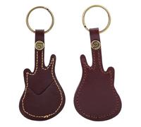 HaloVerde Organizador de Almacenamiento de púas guitarristas, Este Soporte de Cuero para púas de Guitarra Mantiene Las púas seguras y es un excelente Regalo como Soporte para (Brown)