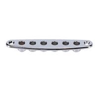 HaloVerde Placa pasante para cuerdas de guitarra Accesorio de placa para cuerdas de guitarra de aleación de zinc para puente de guitarra metodo de casquillos a través del cuerpo (Plata)