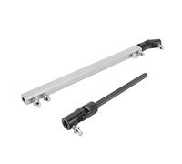 HaloVerde Reemplazo del eje de transmisión del pedal de doble tambor, varillaje de pedal de bombo de metal y junta universal para brazo de eje de transmisión de pedal de doble (Silver)