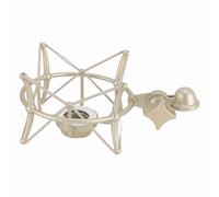 HaloVerde Soporte de choque para micrófono profesional con marco de zinc sólido para soporte estable, incluye tuerca de conversión de 5/8 a 3/8 para micrófonos Neumann TLM103 (Oro)