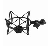 HaloVerde Soporte de choque para micrófono profesional con marco de zinc sólido para soporte estable, incluye tuerca de conversión de 5/8 a 3/8 para micrófonos Neumann TLM103 (Negra)