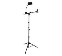 HaloVerde Soporte de Suelo para Micrófono, Ajustable de 70 a 177 cm con Base Resistente, Soporte para Micrófono con Soporte para Tableta de Teléfono para Streaming, Podcasting y