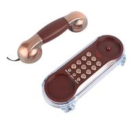 HaloVerde Teléfono de Pared con diseño nostálgico, un teléfono residencial Vintage con luz de Llamada entrante Inferior y Volumen de Timbre Ajustable para Cocina u Oficina