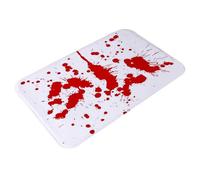 Haloween - Alfombra de baño con sangrientas, Alfombra Antideslizante de Terror, decoración de baño y Ducha, Alfombra Espeluznante para Puerta Delantera de baño con Estampado de Sangre
