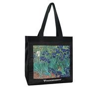 Halta Definizione - Tote Bag, bolso Tote de tela estampada con una obra de arte de Van Gogh, con bolsillo interior, espacioso e ideal para guardar objetos personales, 35 x 44 x 15 cm, Iris