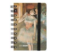 HALTADEFINIZIONE - Agenda diaria de 12 meses, agenda 2026 con tapa impresa con una obra de arte, cierre elástico, doble marcador y 352 páginas, 9 x 13 cm (h) cm, bailarina