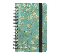 HALTADEFINIZIONE - Agenda semanal de 12 meses, agenda 2026 con tapa impresa con una obra de arte, cierre elástico, doble marcador y 352 páginas, 9 x 13 cm de altura, rama