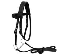 Halter a caballo con hebilla - Hequestria Training Headstall, ajustable Halte a caballo | La garganta ajustable y la barbilla que conducen, fuertes y cómodas canteras de caballo para la conducción