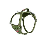 Arnés de Perro HALTI Anatomy con asa - Proporciona Libertad de Movimiento a tu Perro para Que pasee cómodamente. 3 Puntos de Enganche y Acolchado de Neopreno, Ajustable y Reflectante (Talla L, Verde)