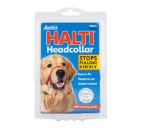 Halti collar con bozal de tela negro para perros