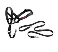 HALTI Collar de Cabeza Talla 5, Correa de Entrenamiento Black & Halti tamaño Grande, Paquete Combinado Negro - Deja de Que tu Perro Tire de la Correa. Ajustable, Ligero con Banda Acolchada para la