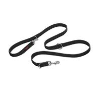 HALTI Correa de adiestramiento - Correa multifunción con doble enganche, ideal para antitirones Entrenamiento canino. Cómoda de sostener. Apta para perros medianos y grandes (Talla L, Negro)