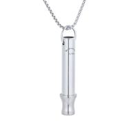 HALUKAKAH Collar de Respiración 417 Hz Frecuencia del Amor | Sintonización para Meditación Consciente | Collar Silbato para Aliviar Ansiedad y Estrés | Terapia de Sonido y Respiración, Platino