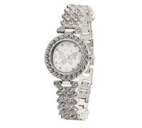 HALUKAKAH Reloj de Oro con Diamantes Iced out para Niñas,Adolescentes,Chicas - Chapado en Platino,Esfera de 29mm con Motivo de Mariposa,Cuarzo Japonés - Longitud 19,5cm - para Cumpleaños,Fiestas