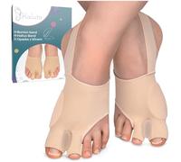 HALUTO 2 piezas de vendaje corrector de Hallux Valgus con banda para el talón - Separador de dedos Hallux Valgus - Separador de dedos para el dedo gordo del pie - Calcetines Hallux Valgus con