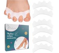 HALUTO 3 pares / 6 piezas Separador dedos pie - Separadores de dedos de los pies - Corrector dedos pies - Corrector dedos martillo y juanetes - Toe spacer - Toe separator