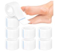 HALUTO 8 rollos de tiritas autoadhesivas para los pies, resistentes al agua, juego de tiritas para adultos, deportistas, bricolaje, elásticas, transpirables, hipoalergénicas, sin látex, 2,5 cm x 4,5 m