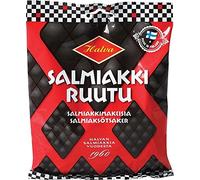 Halva Salmiakki Ruutu - Bolsa de caramelos finlandeses de regaliz salado regaliz salmiak vino 170 g