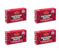 Halva Salmiakkiruutu Salmiakki Regaliz 4 cajas of 34g
