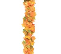 Halween Maple Garland - Vino artificial con hojas de arce | Colección de puerta de entrada para decoración otoñal | Decoración de temporada interior/exterior para mesa de comedor, ventanas,