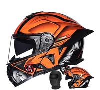 HALYING Casco Modular Integral Moto ABS ECE Homologado para Hombres y Mujeres Adultos - Doble Visera, Forro Lavable, EPS de Alta Densidad, Diseño Aerodinámico y Lente 190° Ultraclaro