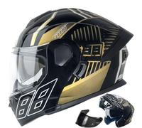 HALYING Casco Modular Integral para Moto con Doble Visera, Homologado ECE 22.06 Ventilación Múltiple, Visión 190°, ABS Resistent, Forro Extraíble Lavable, para Hombres y Mujeres