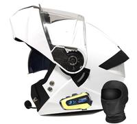 HALYING Casco Modular Moto Bluetooth Integrado Hombre Mujer - Doble Visera con Sistema Escalonado, ABS de Alta Resistencia con Estructura Reforzada (Certificación ECE), Forro 3D Extraíble