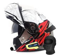 HALYING Casco Modular Moto Bluetooth Integrado Hombre Mujer - Doble Visera con Sistema Escalonado, ABS de Alta Resistencia con Estructura Reforzada (Certificación ECE), Forro 3D Extraíble