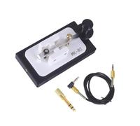 Ham Radio Morse - Remitente morse con estructura de palanca de metal, manual CW práctica Tapper que incluye cable de 3,5 mm y adaptador de 6,35 mm para escritorio de escritorio, accesorio de