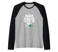 Ham Radio Operador Modo Divertido Dichos Toggle Camiseta Manga Raglan