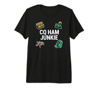 Ham Radio Operator CQ Ham Junkie Amateur Broadcaster Camiseta Premium