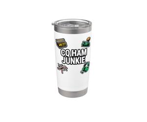 Ham Radio Operator CQ Ham Junkie Amateur Broadcaster Vaso térmico de acero inoxidable de doble pared