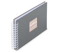 Fine Art - Álbum en espiral (24 x 17 cm, 50 páginas blancas), color gris piedra