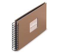 Hama | Álbum de Fotos con espiral para pegar y escribir (Álbum de fotografía de 10 x 15 cm, tamaño 24x17cm, con 50 hojas, papel cristal protector, fotos de 10x15 cm máximo 50 fotos) Color Mousse