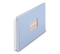 Hama | Álbum de Fotos con espiral para pegar y escribir (Álbum de fotografía de 10 x 15 cm, tamaño 28x24cm, con 50 hojas, papel cristal protector, 10x15 cm máximo 100 fotos) Color Lagoon