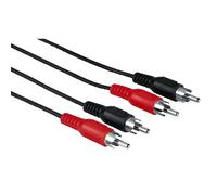 Hama 00011947 cable de audio 1,2 m 2 x rca negro