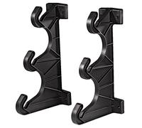 Hama 00021200 - Soporte triple de fondos de pared, 2 piezas, plástico resistente, color negro