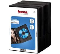 Hama Caja para DVD 51276 – Pack de 10 con foil – Negro