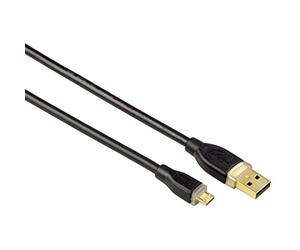 Hama 00078419 - Cable de conexión, Usb-Plug - Micro USB Plug, negro, 1.8 m
