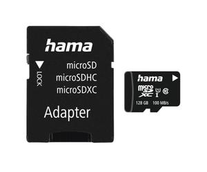 Hama 00124158 - Tarjeta microSDXC 128 GB, Class 10, UHS-I 80 MB/s, con adaptador/Mobile