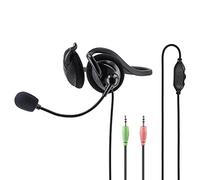 Hama 00139920 auricular con micrófono Binaural Banda para cuello Negro - Auriculares con micrófono (Centro de llamadas/Oficina, Binaural, Banda para cuello, Negro, De plástico, Alámbrico)