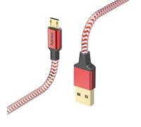 Hama 00178288 - Cable USB (1,5 m, USB A, Micro-USB B, 2.0, Male connector / Male connector, Rojo)