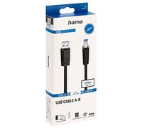 Hama 0020 - Cable USB 3.2 Gen1 (USB 3.0/USB 3.1 Gen1), Conector USB-A, Conector USB-B, 1,50 m, Color Negro
