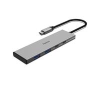 Hama | Hub USB-C 4 Puertos USB 3.2 Gen2 PD 100 W 10 Gbit/s | 2 USB-A, 2 USB-C, Power Delivery de 100 W y velocidad de hasta 10 Gbit/s, carcasa de aluminio, Gris