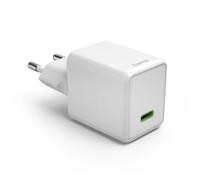 Hama | Cargador Super Mini 220V (45W, 1 Puerto USB-C, QC+PD+GAN, rápido, Super Mini) Blanco