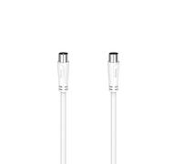 Hama | Cable de Antena TV Coaxial 90 dB Macho-Hembra 20 m | Cable coaxial de 20 m con apantallamiento de 90 dB para una transmisión de señal fiable, Blanco
